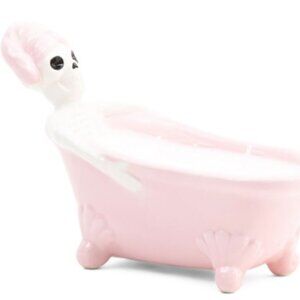 🎃 Halloween SKULL & BONES 7oz Skeleton With A Turban In A Bathtub Candle